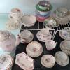 Assorted Floral Fine China Tea Cups, Saucers, Teapots, and Plates - 4