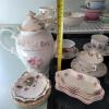 Assorted Floral Fine China Tea Cups, Saucers, Teapots, and Plates - 7
