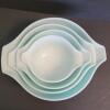 Pyrex Cinderella Mixing Bowls in Amish Butterprint Style - 2