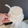 Milk Glass Grape-Pattern Dishes, Cups and Tableware Collection - 6