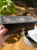 Decorative Metal Planter, Hand-Painted Trinket Box, Red Sleigh - 3