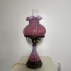 Fenton Pink Swirl Glass Electric Table Lamp - 2