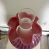 Fenton Pink Swirl Glass Electric Table Lamp - 4
