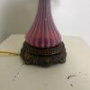 Fenton Pink Swirl Glass Electric Table Lamp - 7