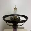 Fenton Pink Swirl Glass Electric Table Lamp - 8
