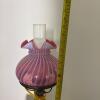Fenton Pink Swirl Glass Electric Table Lamp - 11