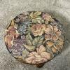 Round Floral Upholstered Footstool - 2