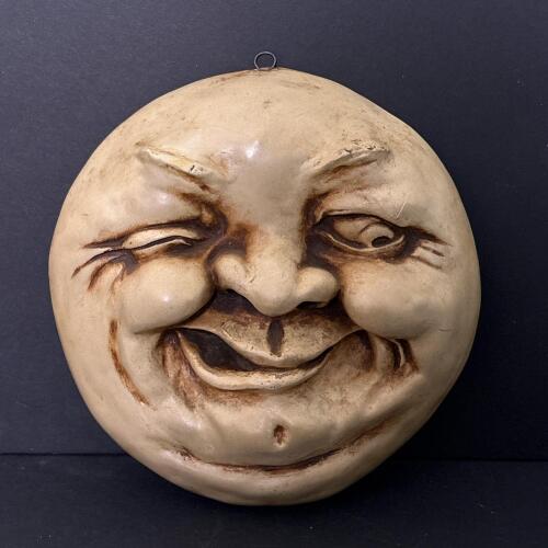 Crescent Moon Face Wall Plaque