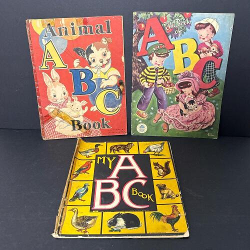 Three Vintage Children's ABC Books