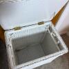 White Wicker Hamper and Side Table - 4