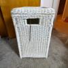 White Wicker Hamper and Side Table - 5