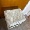 White Wicker Hamper and Side Table - 8