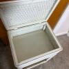 White Wicker Hamper and Side Table - 9