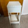 White Wicker Hamper and Side Table - 10