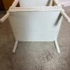 White Wicker Hamper and Side Table - 11