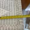 White Wicker Hamper and Side Table - 12