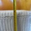 White Wicker Hamper and Side Table - 14