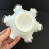Presumed Fenton Silver Crest Milk Glass Bowl and Plate - 6