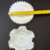 Presumed Fenton Silver Crest Milk Glass Bowl and Plate - 7