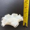 Presumed Fenton Silver Crest Milk Glass Bowl and Plate - 8