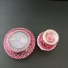 Trio of Fenton and Presumed Fenton Cranberry Opalescent Hobnail Glass Pieces - 8