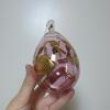 Five Pink and Cranberry Glass Christmas Ornaments - 4