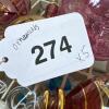 Five Pink and Cranberry Glass Christmas Ornaments - 7
