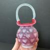 Trio of Fenton and Presumed Fenton Cranberry Opalescent Glass Baskets - 7