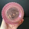Presumed Fenton Cranberry Opalescent Hobnail Glass Trio - 8