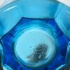 Fenton Blue Glass Compote and Dot Handle Sugar Bowl - 6