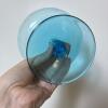 Fenton Blue Glass Compote and Dot Handle Sugar Bowl - 8