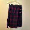 Five Wool Plaid and Solid Pleated Skirts, Pendleton and L.L. Bean - 3