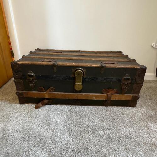 Vintage Steamer Trunk with Corbin Lock