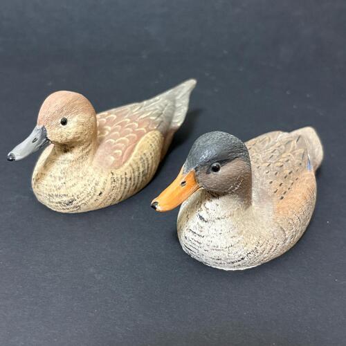 Pair of Miniature Decorative Duck Decoys