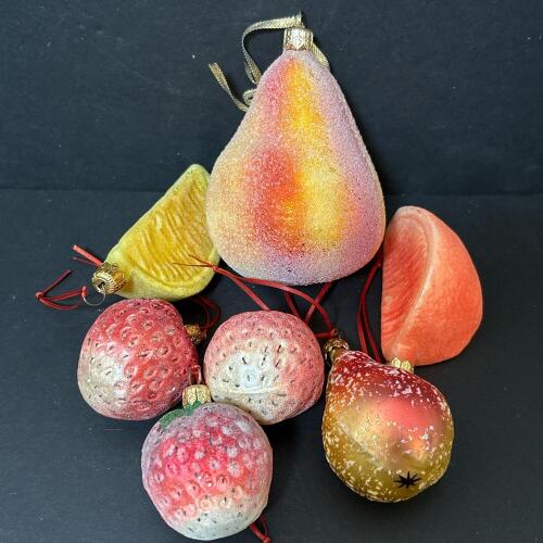 Radko Fruit Glass Christmas Ornaments Assortment