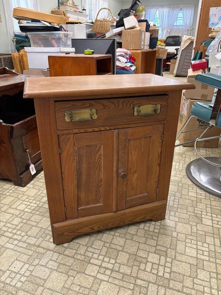 Vintage Oak Two-Door Cabinet