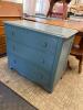 Blue Painted Three-Drawer Chest