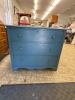 Blue Painted Three-Drawer Chest - 2