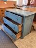 Blue Painted Three-Drawer Chest - 5
