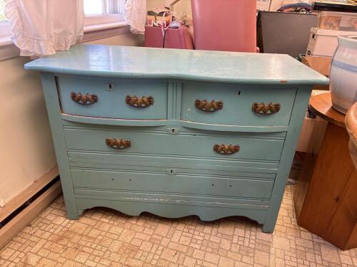 Antique Painted Wood Dresser