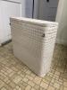 White Wicker-Style Two-Shelf Bookcase - 3
