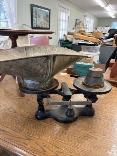 Antique Balance Scale with Weights