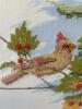 23" x 19" Framed Cardinal Cross Stitch Signed Marcia Daley - 3