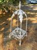 Ornate White Cast Iron Garden Plant Stand - 3