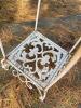 Ornate White Cast Iron Garden Plant Stand - 4