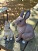 Pair of Resin Garden Rabbit Statues - 2