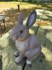 Pair of Resin Garden Rabbit Statues - 3