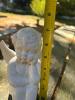 Pair of White Glazed Ceramic Cherub Figurines - 5