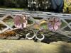 Decorative Metal Shelf With Pink Floral Accents - 3