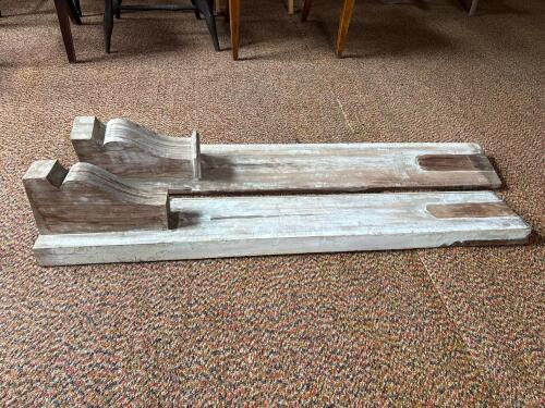 Pair of Painted Wooden Architectural Corbel Brackets